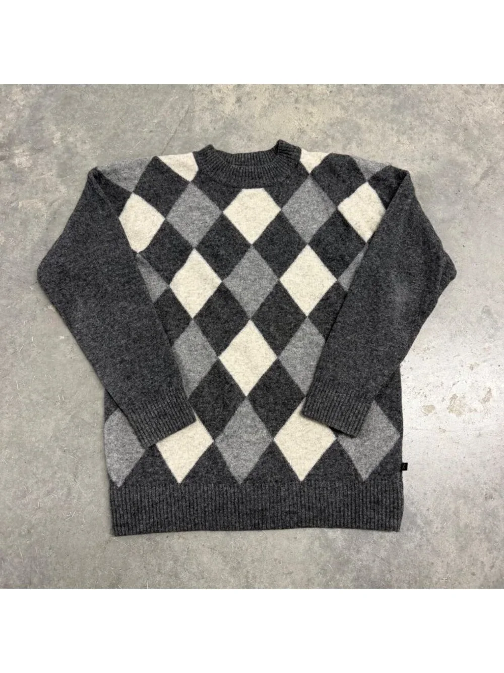 Vintage 1980's Esprit Basix Argyle Wool Sweater Size M